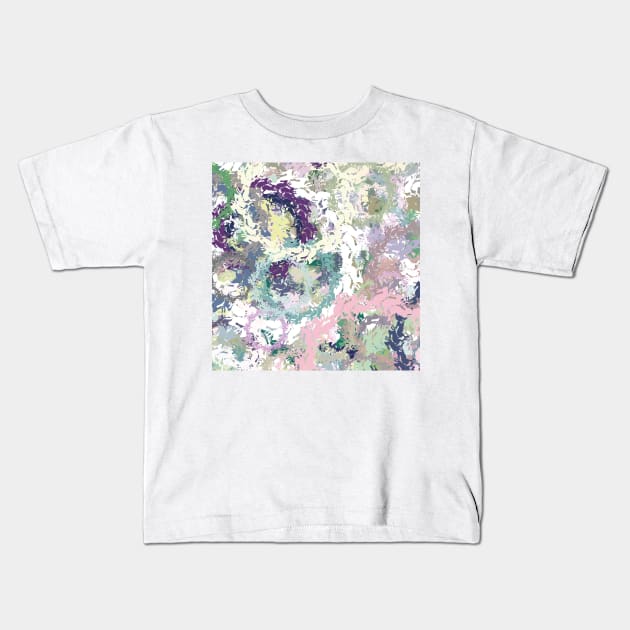 Random Rabbits - abstract dark pastel rabbit pattern Kids T-Shirt by aeolia